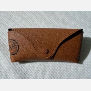 Ray-Ban Brown Leather Sunglasses Case